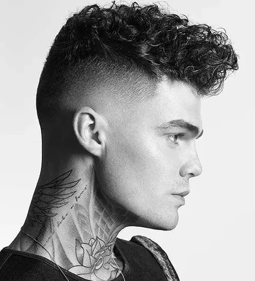 curly hair fade