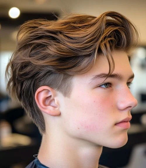 Long wavy brush back