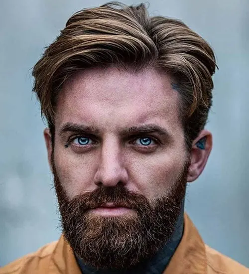 Messy Comb Over with Beard