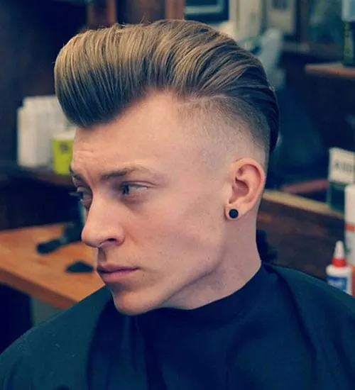 Modern Pompadour with Undercut Fade