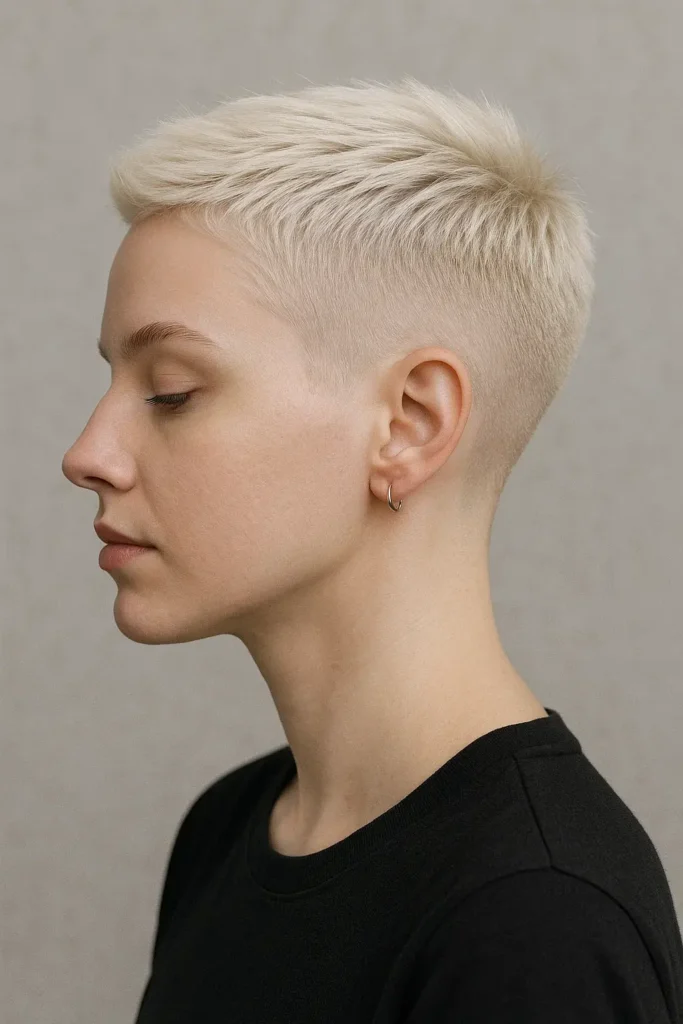 Platinum Blonde Taper Fade
