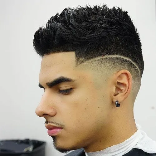 Spiky Hair with Taper Fade