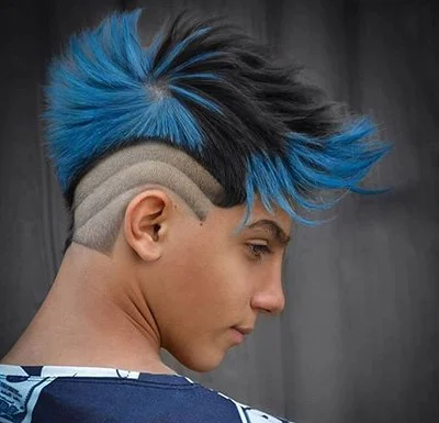 Colorful Mohawk Fade Haircut