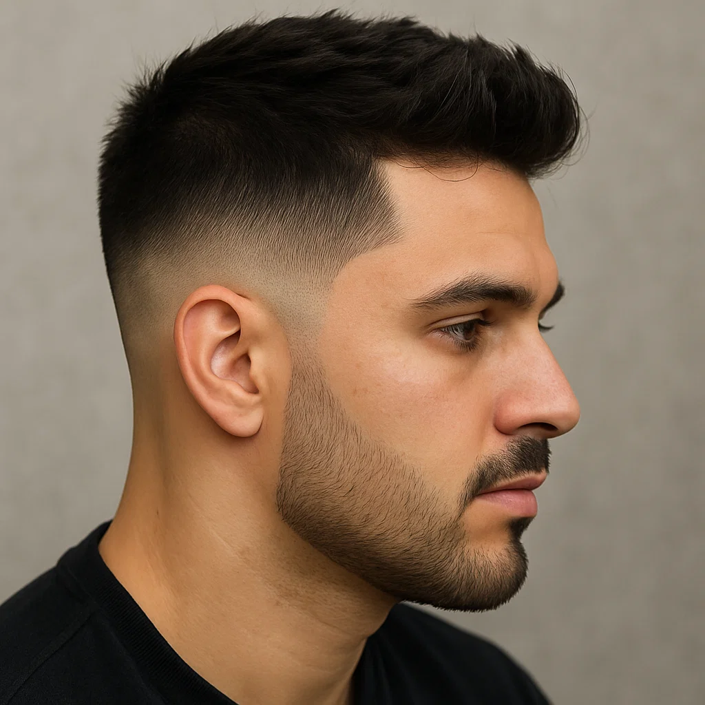 medium taper fade for men