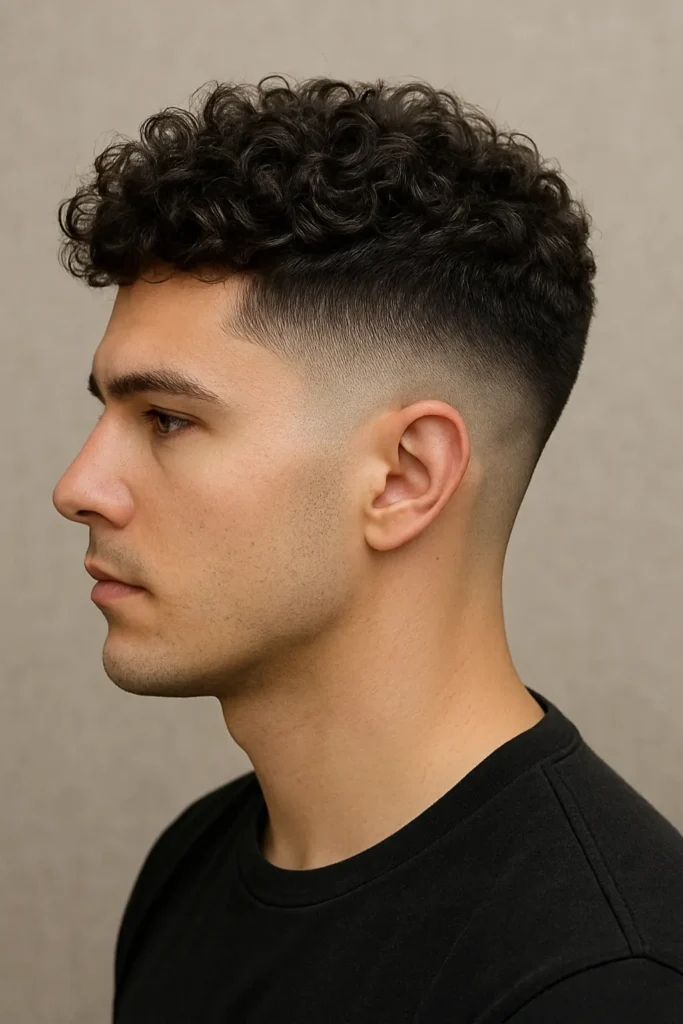 taper fade for curly hair