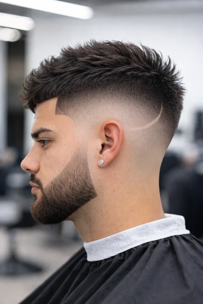  Burst Fade with Beard