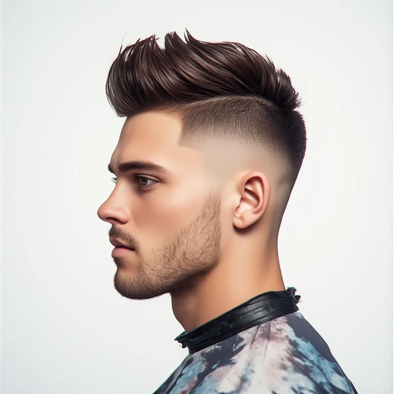  High burst fade haircut