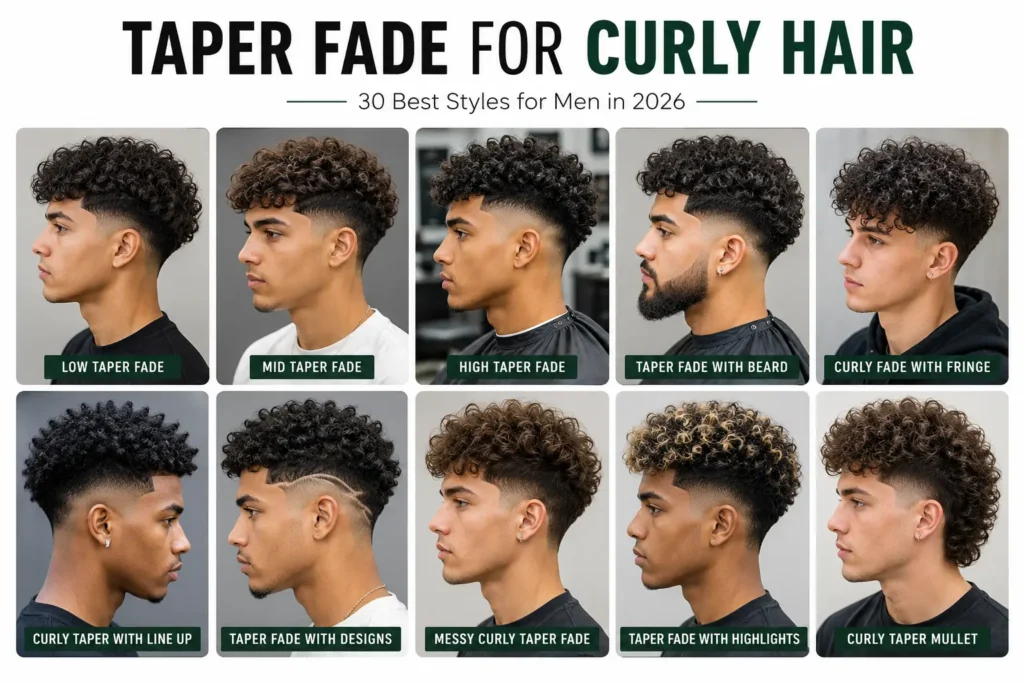 taper fade for curly hair