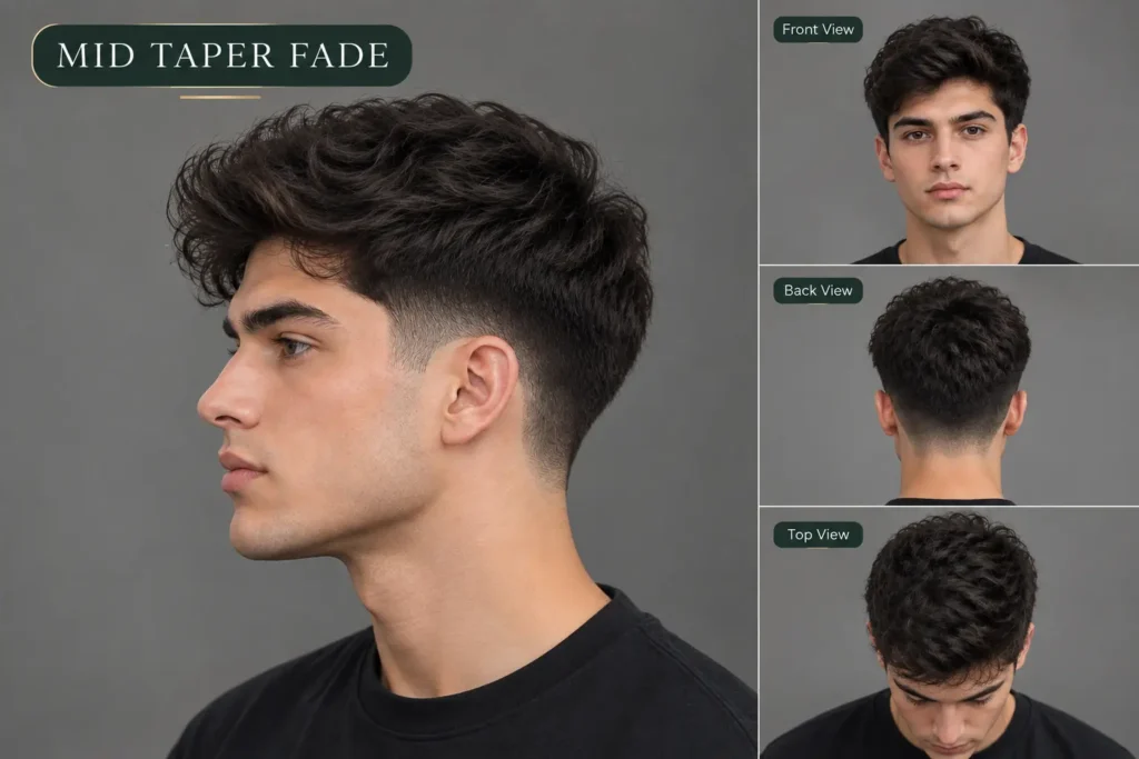 Mid taper fade